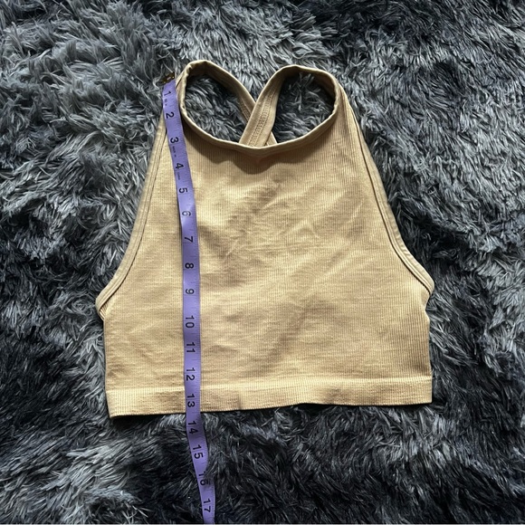 TNA Ribbed Cropped Cross Back Tank Top Size Medium - Picture 6 of 6